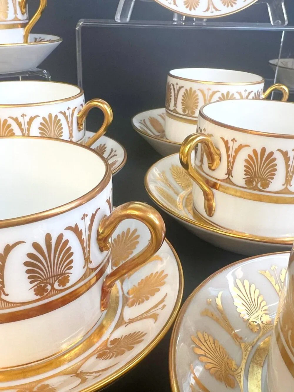 Vintage Richard Ginori Italian Pompei 22k Gold - 30 Piece Tea Set